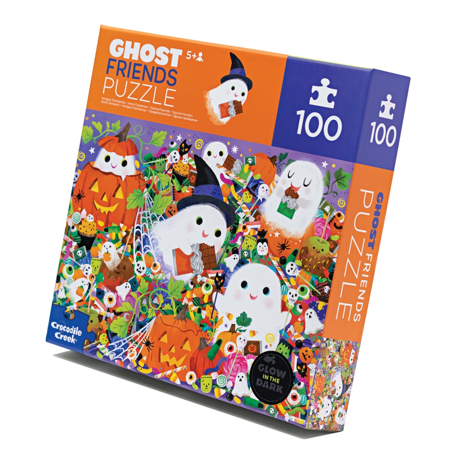 100-Piece Puzzle - Glow in the Dark Ghost Friends