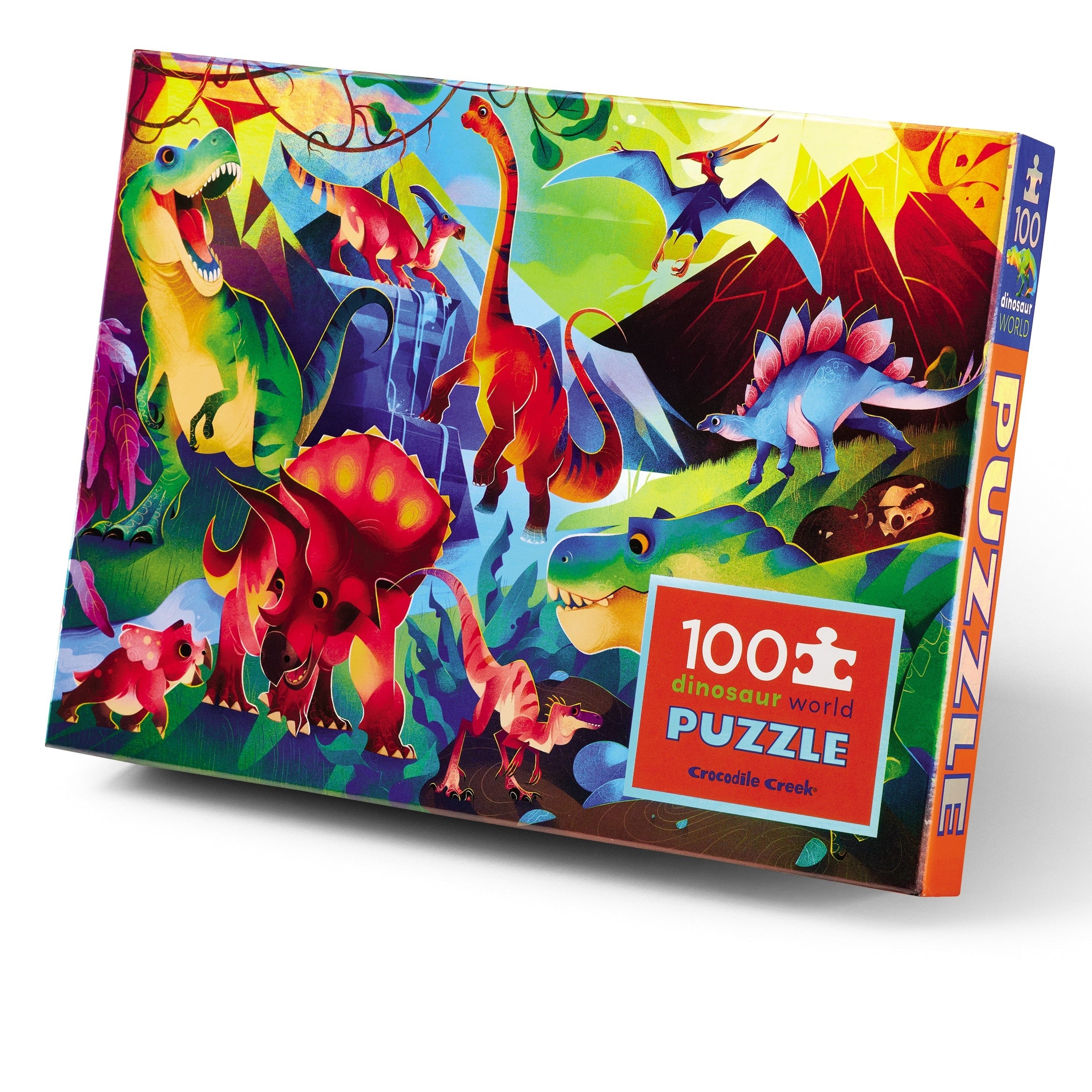 100-Piece Holographic Puzzle - Dinosaur World