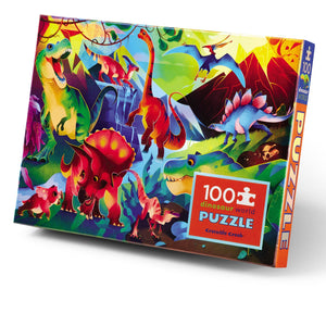 100-Piece Holographic Puzzle - Dinosaur World