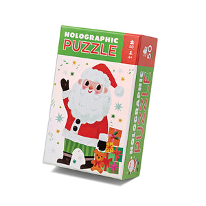 50-Piece Holographic Puzzle - Santa